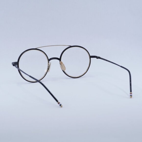 🕶️ New Thom Browne TB108 ABLKGLD50 Eyeglasses - Black/Gold Frame 50mm - Picture 5 of 11